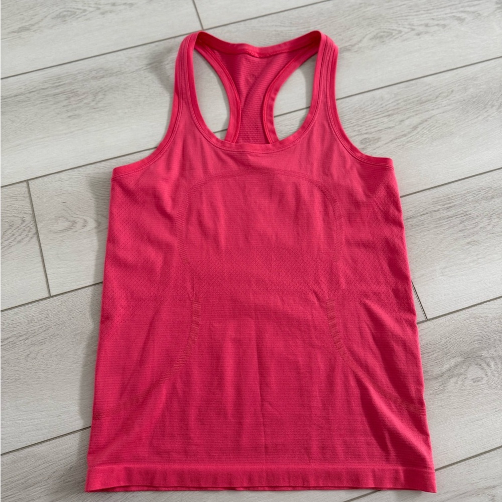 SOLD Lululemon Swiftly Tech Racerback Hip Length Tank Top Lipgloss Pink - Picture 3 of 5